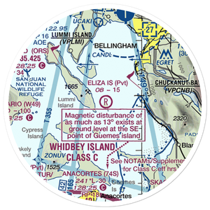 Eliza Island Airport (WA93) VFR Sectional Sticker (20 mile)