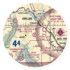 Deer Flat Airport (WA52) VFR Sectional Sticker (20 mile)