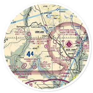 Deer Flat Airport (WA52) VFR Sectional Sticker (30 mile)