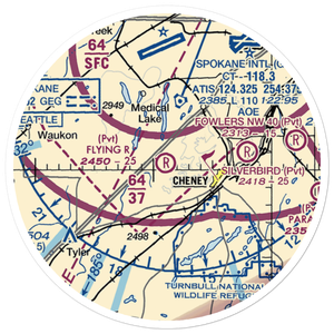 Flying R Ranch Airport (WA49) VFR Sectional Sticker (20 mile)
