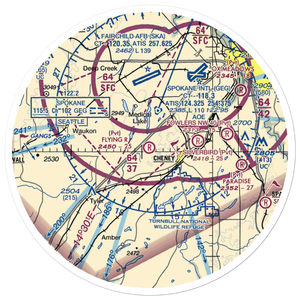 Flying R Ranch Airport (WA49) VFR Sectional Sticker (30 mile)