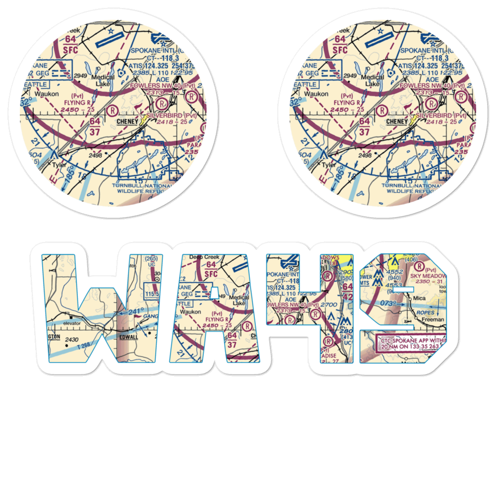 Flying R Ranch Airport (WA49) VFR Sectional Sticker Pack 