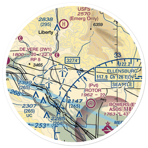Flying Rock Airpark (WA47) VFR Sectional Sticker (20 mile)