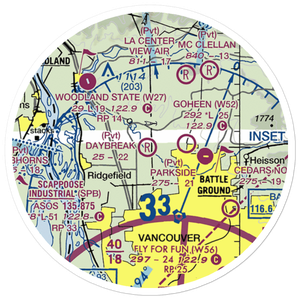 Daybreak Airport (WA46) VFR Sectional Sticker (20 mile)
