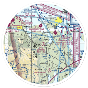 Olympic Field (WA45) VFR Sectional Sticker (30 mile)