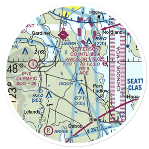 Stacey's Airport (WA42) VFR Sectional Sticker (20 mile)