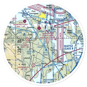 Stacey's Airport (WA42) VFR Sectional Sticker (30 mile)