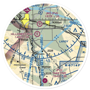 Chinook Farms Airport (WA37) VFR Sectional Sticker (20 mile)