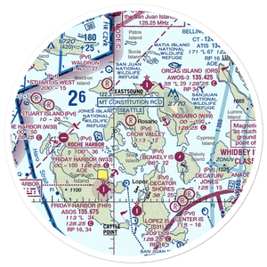 Clam Harbor Airport (WA35) VFR Sectional Sticker (30 mile)