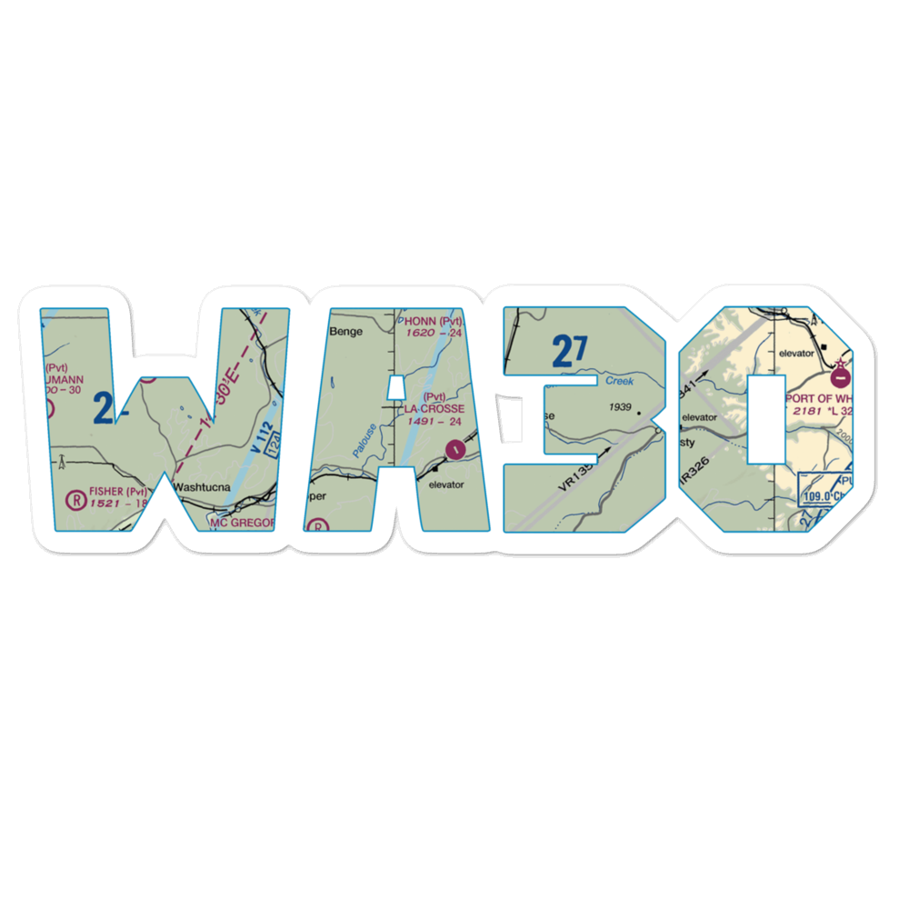 Lacrosse Municipal Airport (WA30) VFR Sectional Sticker 