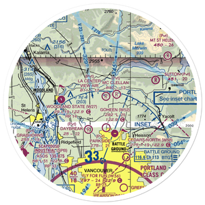 La Center View-Air Airport (WA29) VFR Sectional Sticker (30 mile)