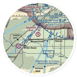 Harrah Airport (WA26) VFR Sectional Sticker (20 mile)