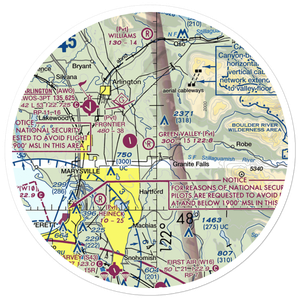 Green Valley Airfield (WA25) VFR Sectional Sticker (30 mile)