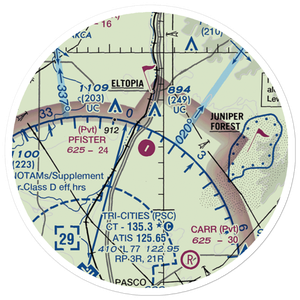 Pfister's Airport (WA24) VFR Sectional Sticker (20 mile)