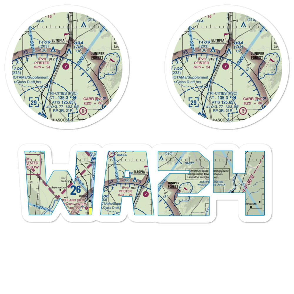 Pfister's Airport (WA24) VFR Sectional Sticker Pack 