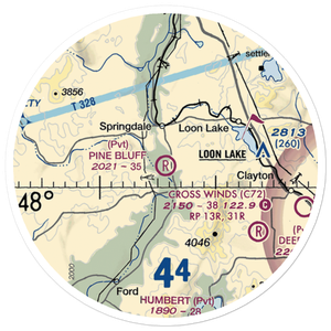 Pine Bluff Airport (WA23) VFR Sectional Sticker (20 mile)