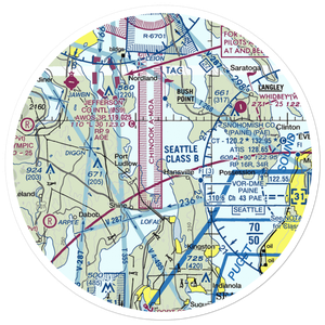 Mirth Airport (WA22) VFR Sectional Sticker (30 mile)