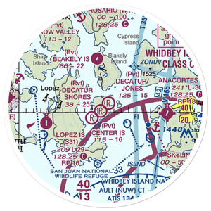 Decatur /Jones/ Airport (WA18) VFR Sectional Sticker (20 mile)