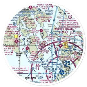 Decatur /Jones/ Airport (WA18) VFR Sectional Sticker (30 mile)