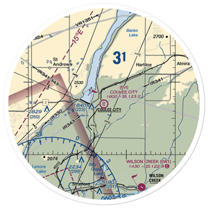 Coulee City Airport (WA15) VFR Sectional Sticker (30 mile)