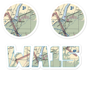 Coulee City Airport (WA15) VFR Sectional Sticker Pack