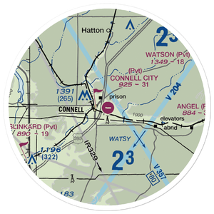 Connell City Airport (WA14) VFR Sectional Sticker (20 mile)