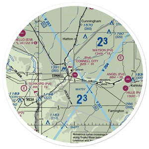 Connell City Airport (WA14) VFR Sectional Sticker (30 mile)
