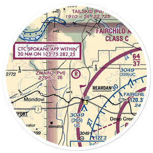 Zwainz Farms Airport (WA08) VFR Sectional Sticker (20 mile)