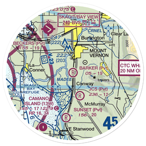 Barker Airport (WA07) VFR Sectional Sticker (20 mile)