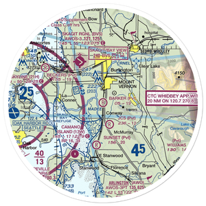 Barker Airport (WA07) VFR Sectional Sticker (30 mile)