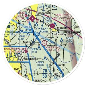 Kyles Airport (WA04) VFR Sectional Sticker (20 mile)