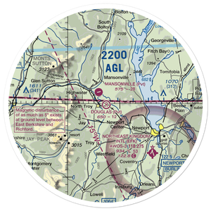 Douglas Field (VT63) VFR Sectional Sticker (30 mile)
