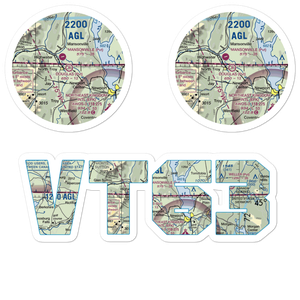 Douglas Field (VT63) VFR Sectional Sticker Pack