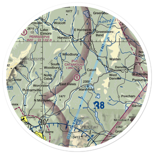 Catamount Airfield (VT62) VFR Sectional Sticker (30 mile)