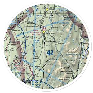 Hulett Landing Strip (VT60) VFR Sectional Sticker (30 mile)