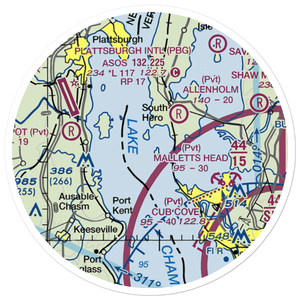 Stave Island Seaplane Base (VT58) VFR Sectional Sticker (20 mile)