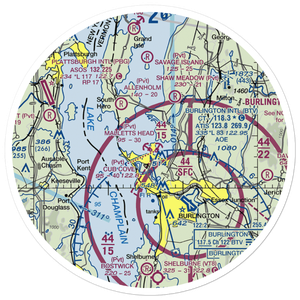 Malletts Head Seaplane Base (VT57) VFR Sectional Sticker (30 mile)