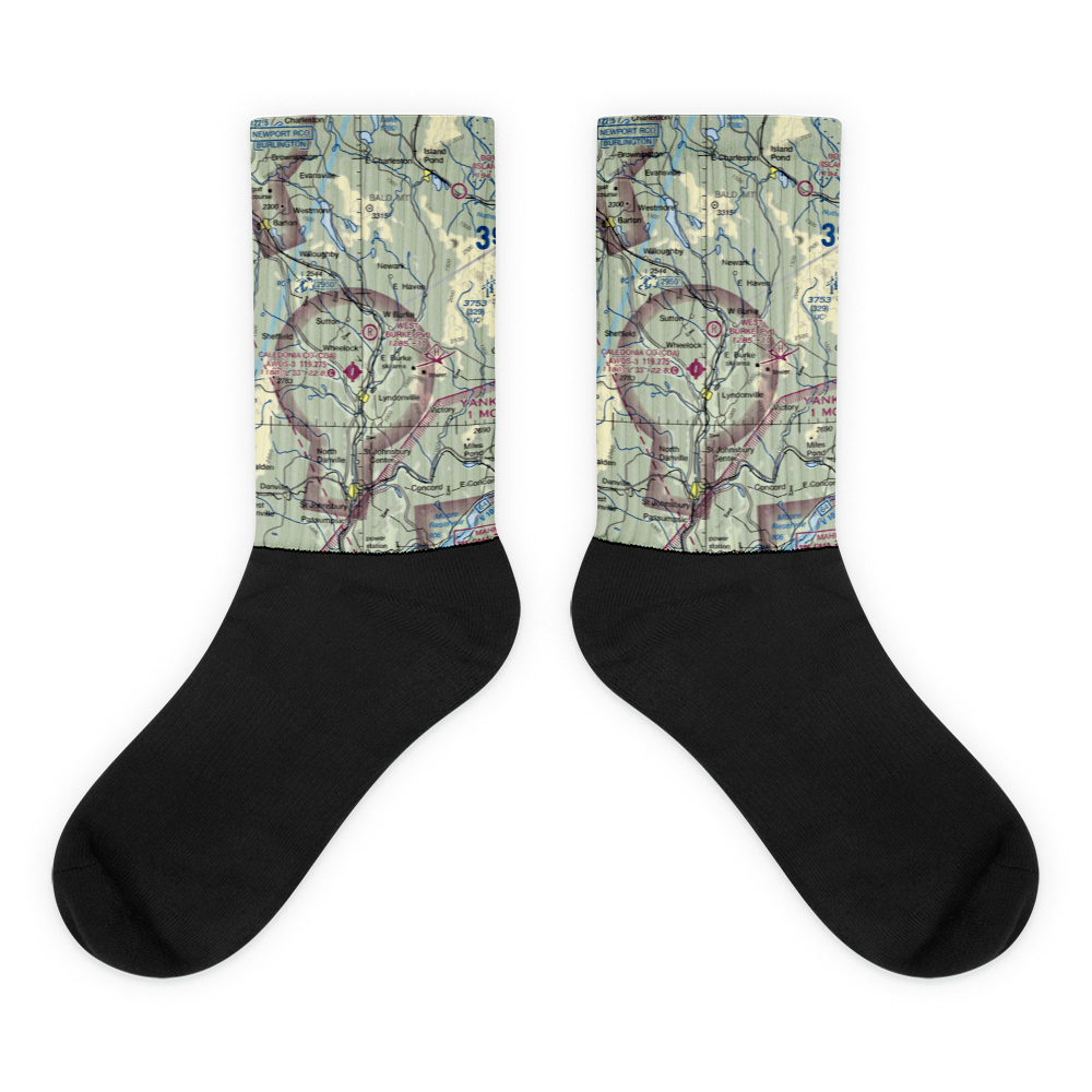 West Burke Aerodrome (VT56) VFR Sectional Socks 