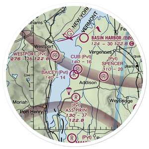 Bailey Airport (VT53) VFR Sectional Sticker (20 mile)