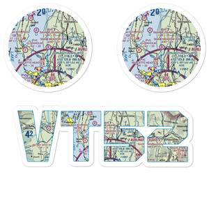 Shaw Meadow Airport (VT52) VFR Sectional Sticker Pack