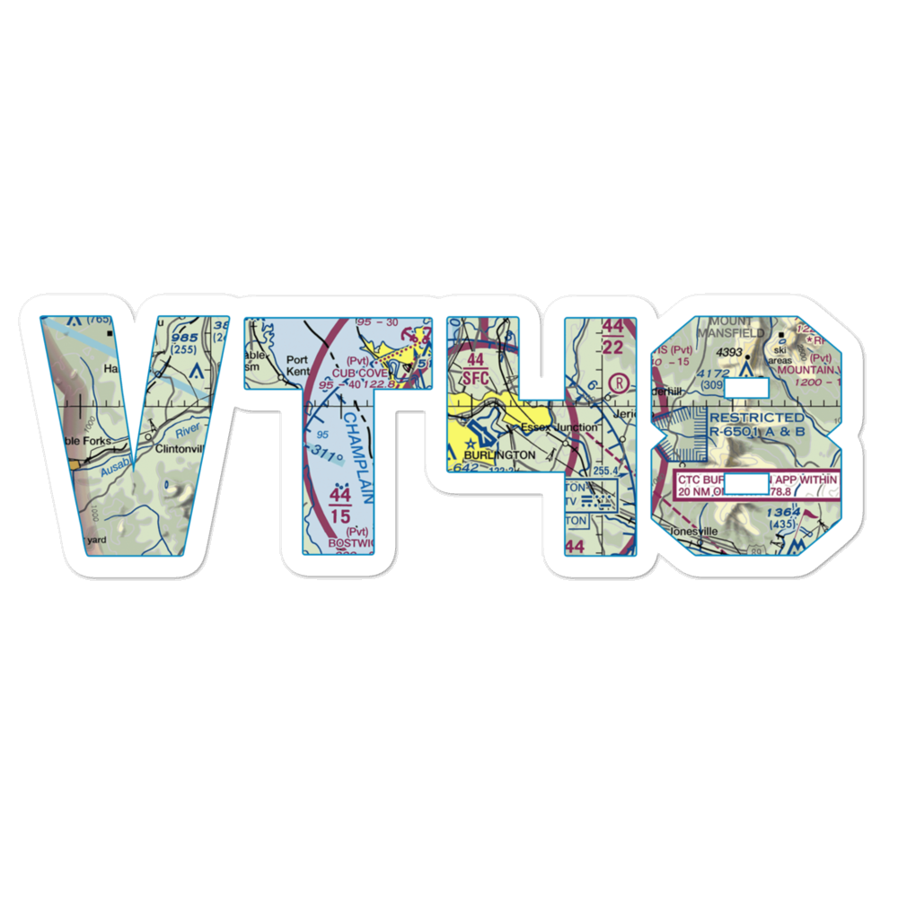 Fairholt Airport (VT48) VFR Sectional Sticker 