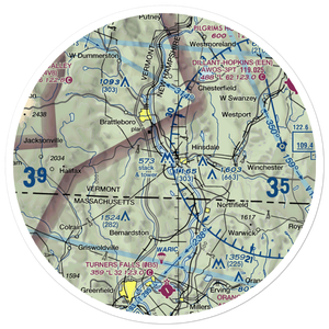 Miller's Pleasure Airfield (VT47) VFR Sectional Sticker (30 mile)