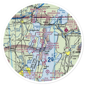 Northern Lights Airport (VT46) VFR Sectional Sticker (30 mile)