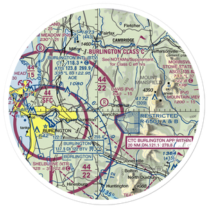 Davis Private Airport (VT45) VFR Sectional Sticker (30 mile)