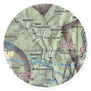 Onyon Airport (VT43) VFR Sectional Sticker (20 mile)