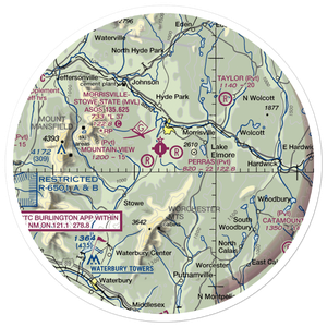 Two Tails Airport (VT42) VFR Sectional Sticker (30 mile)