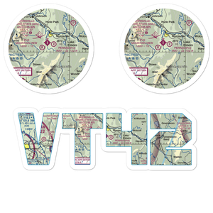 Two Tails Airport (VT42) VFR Sectional Sticker Pack
