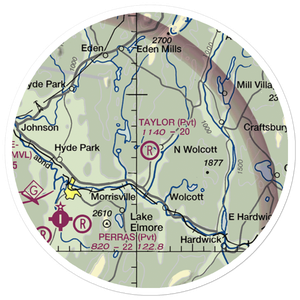 Taylor Airport (VT39) VFR Sectional Sticker (20 mile)
