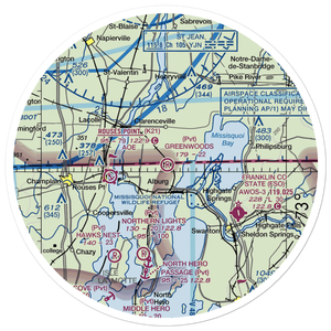 Greenwoods Airfield (VT38) VFR Sectional Sticker (30 mile)