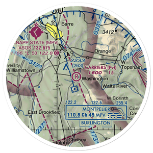 Carriers Skypark Airport (VT31) VFR Sectional Sticker (20 mile)
